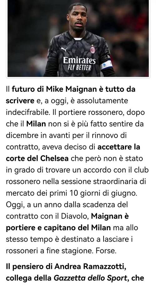 莫雷托:迈尼昂续约完全停滞,可能1月份就敲定自由转会协议