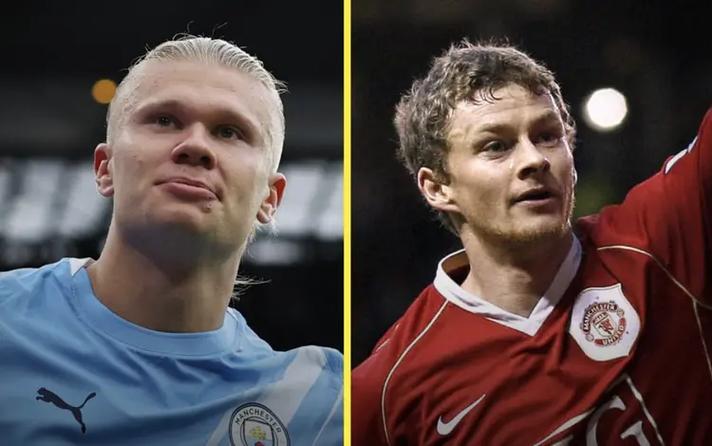 哈兰德103场英超打进93球,超越索尔斯克亚成为进球最多挪威球员