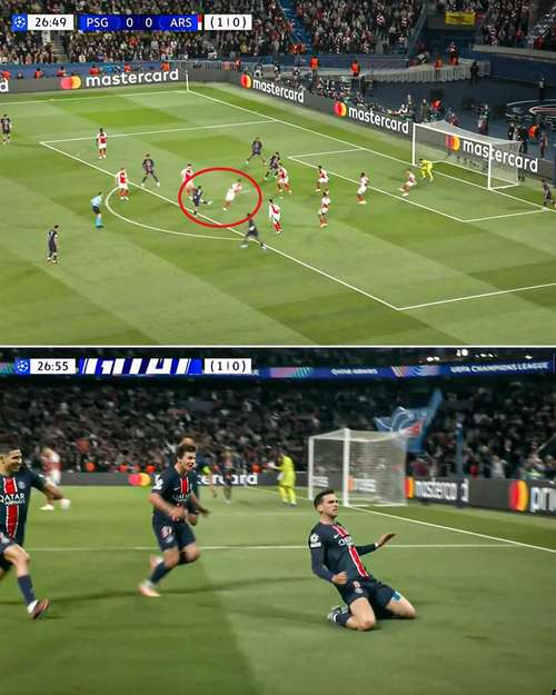 处子球来了！扎巴尔尼细腻端射攻获巴黎生涯处子球，维蒂尼亚助攻