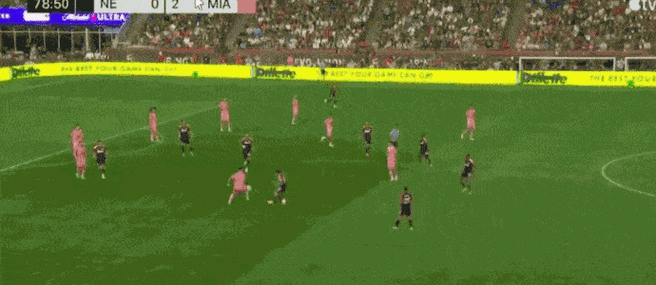 半场-迈阿密国际2-0新英格兰革命 梅西送2妙传助阿连德阿尔巴破门