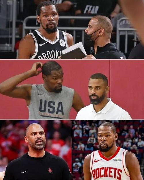 心情愉悦！杜兰特高挂免战牌 在场边和火箭助教&好友艾维有说有笑