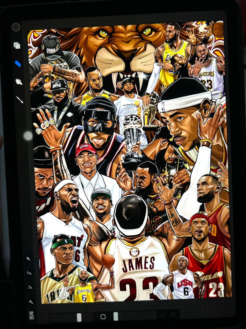 艺术家花500多小时绘制巨幅老詹画作!此前曾获字母哥&德罗赞认可