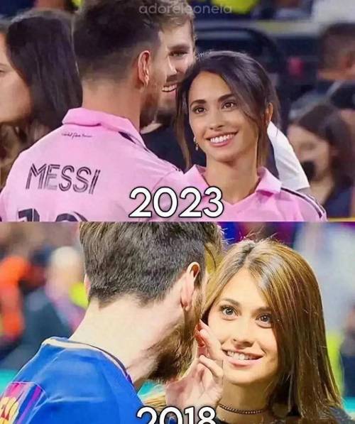 看台观战,支持国家队!安东内拉社媒晒与梅西合照:🩵🤍