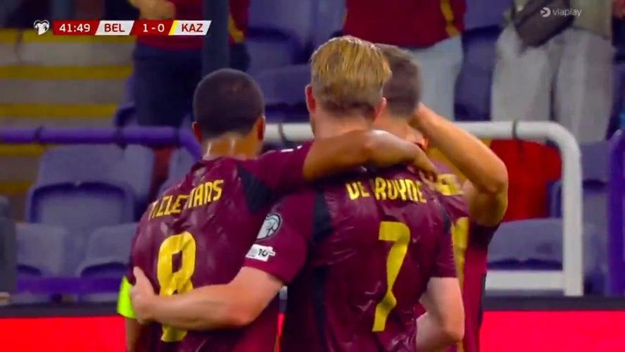 世预赛比利时4-2击败威尔士，德布劳内点射双响、特罗萨德破门